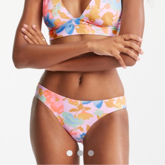 Billabong Other - NWT Billabong pick me up lowrider bikini bottom. Pastel floral print
